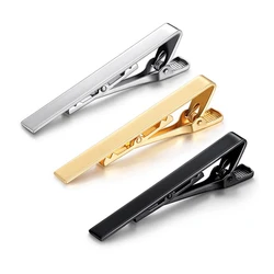 Tie Clip Necktie Accessories Fashion Style Ties for Men Metal Tone Simple Bar Clasp Practical Clasp Tie Pin for Mens Collar Clip