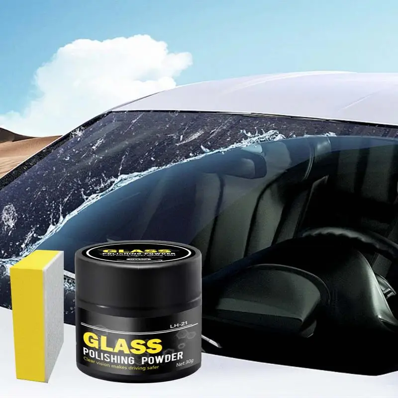 Glass Polishing Compound Powder Detergent Window Cleaner Glasses Scratch Remover Car Glass Cleaning Powder Safe Windshield