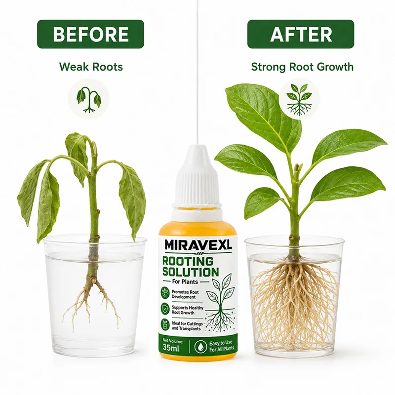 MIRAVEXL Wurzelwachstumslösung 35ml IBA Hormon-Tropfen für Stecklinge - Wirkt in Wasser, Erde, LECA für Monstera, Pothos, Philodendron – Detail 5