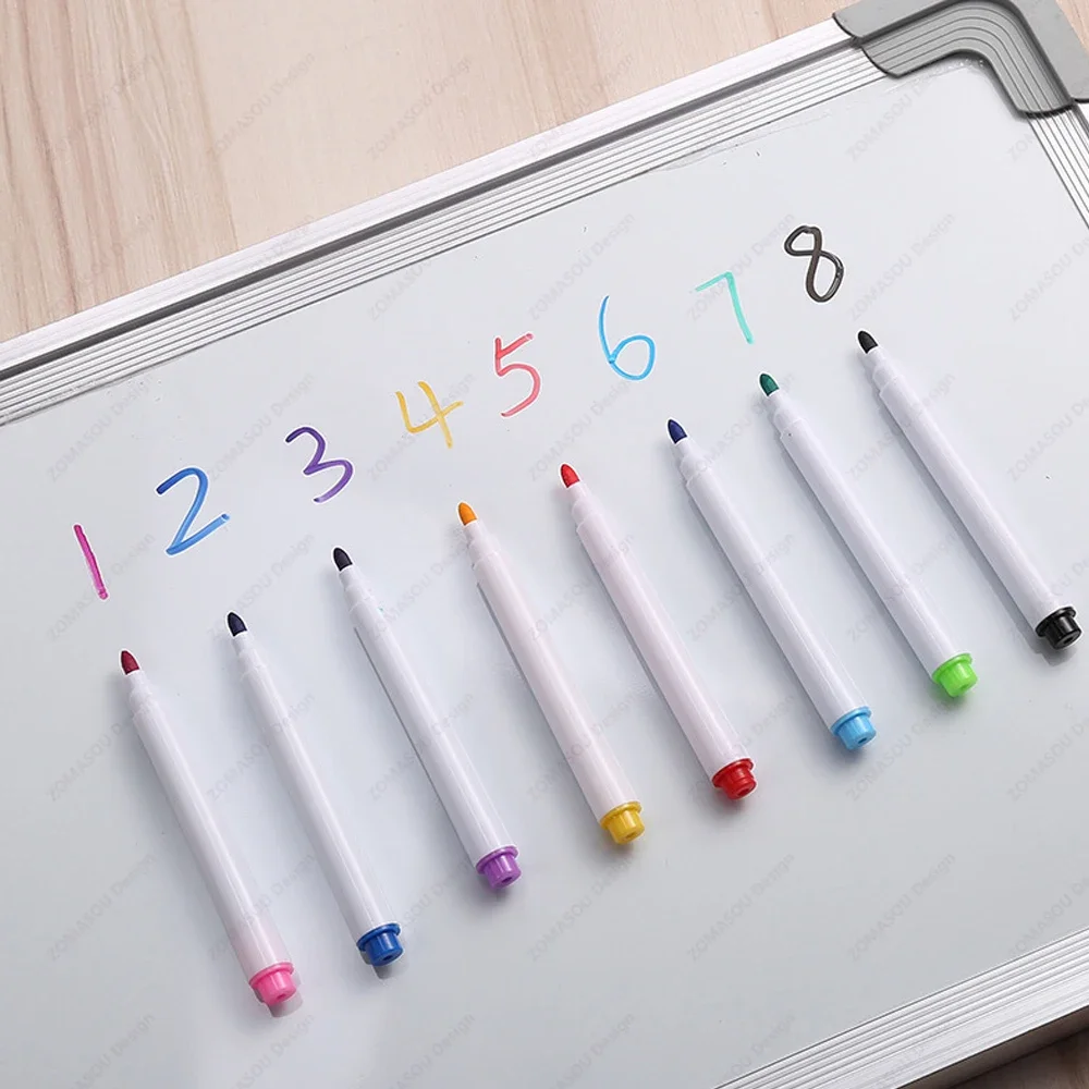 1–48 Stück magnetischer löschbarer Whiteboard-Stift, Farboptionen, Nummerierung, Schreibwaren, Büro, Lehrmittel für Tafel, Studenten, Notizen – Detail 6
