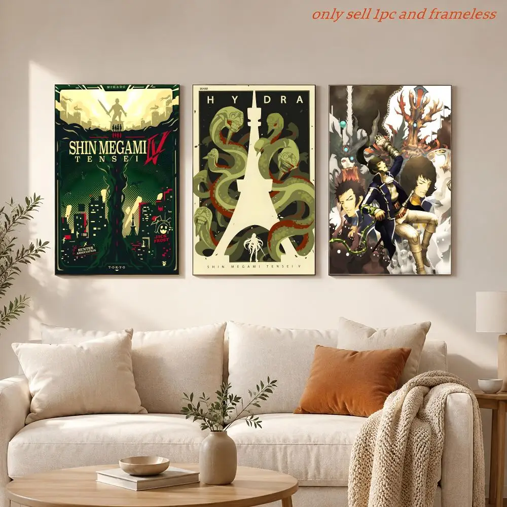 RPG S-Shin Megami Tensei V Game Poster Sticky Wall Art Printing Waterproof Home Living Bed Room Aesthetic Decor