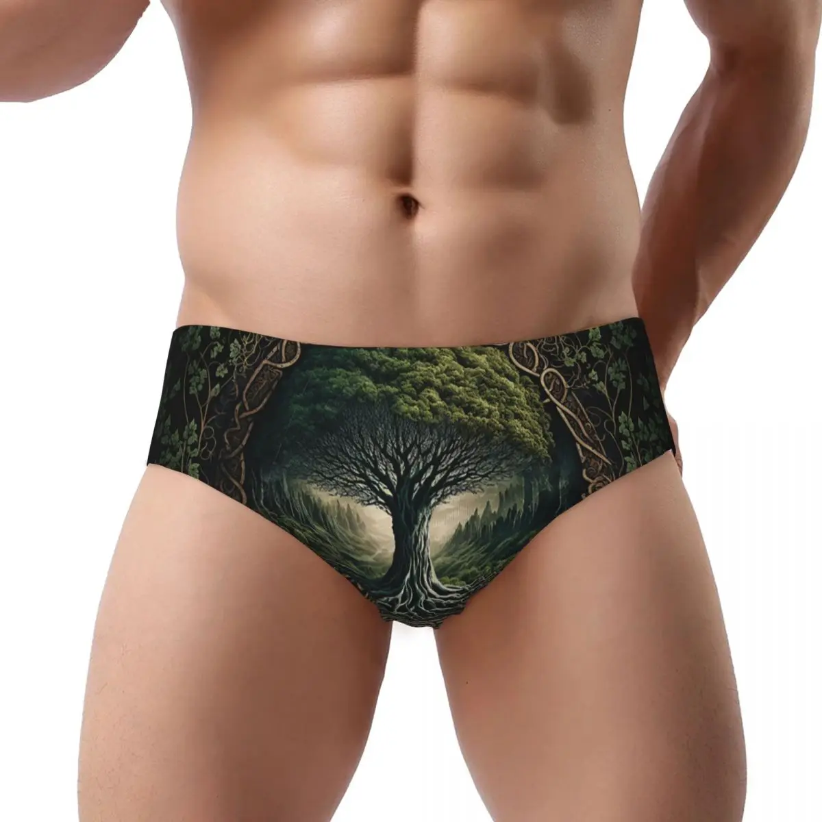 

Yggdrasil Tree Of Life Celtic 7 Men Triangle Panties Breathable Boxer Underpants Short Underwear for Homme Man Boyfriend Gifts