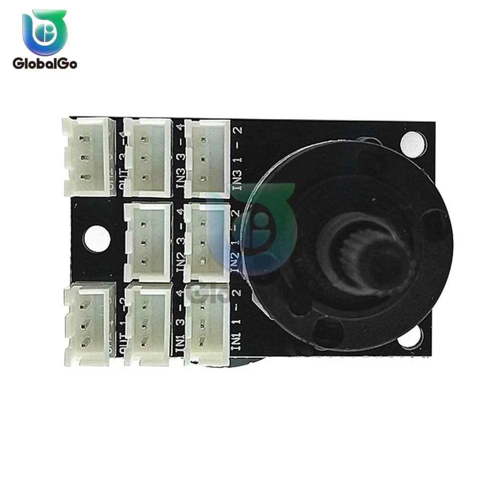 Bảng chuyển mạch tín hiệu âm thanh 4 KÊNH 3 chiều bảng chuyển mạch chọn nguồn âm thanh AV Đầu vào tín hiệu Rac với nắp núm