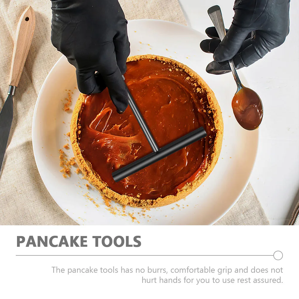 

2 Sets Stainless Steel Crepe Spreader Spatula Set Pancake Tools for Baking Non-Stick Pans Easy Operation Comfortable Grip Cake