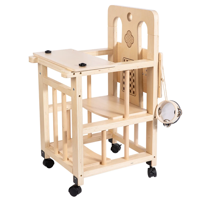 2025 New Arrival Wood Baby Walker Chair Educational Grow Activity Stool Helper Learning Tower Toys for Toddlers Kids