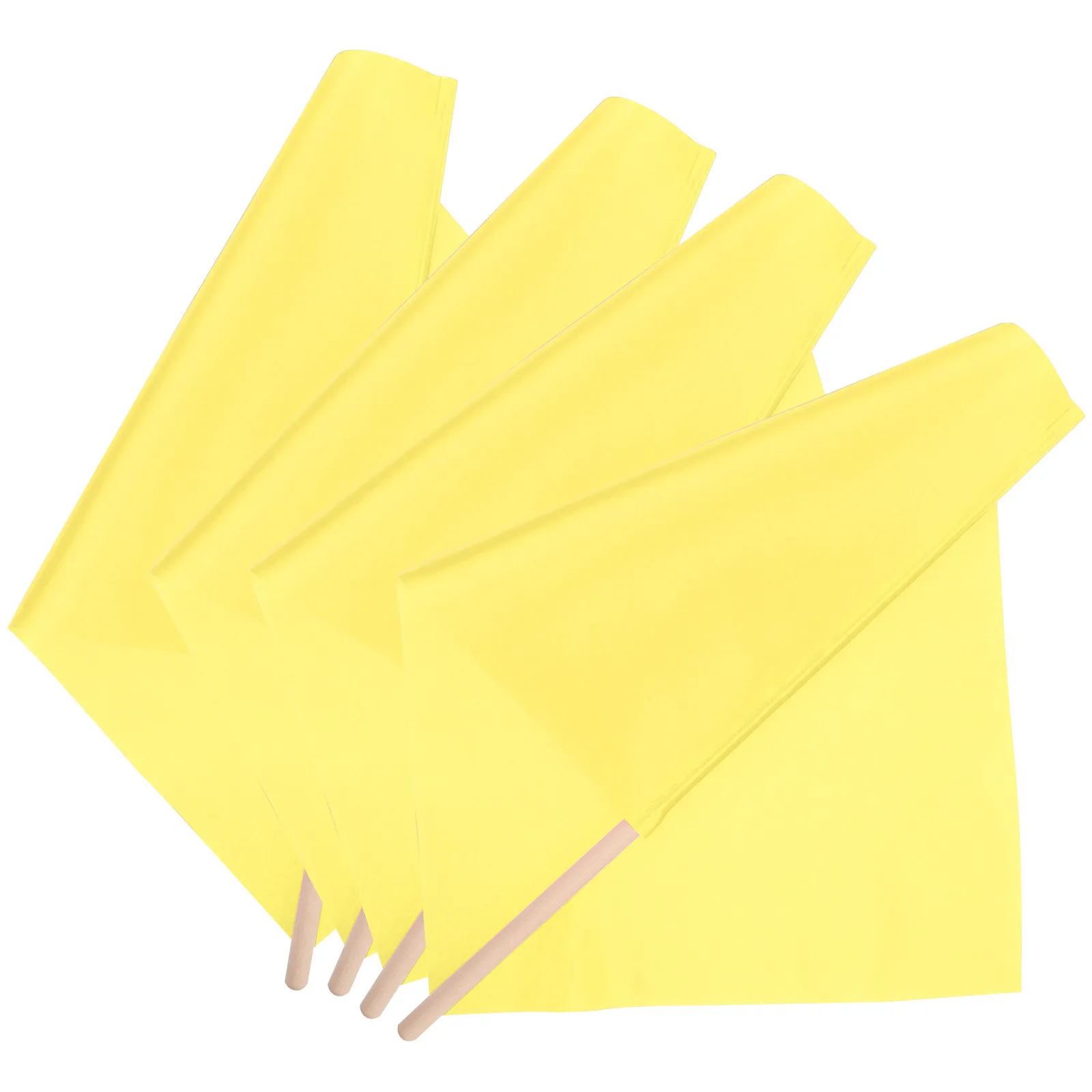

4Pcs Referee Flags Lightweight Handheld Racing Flags for Soccer Football Match Training Referee Flag