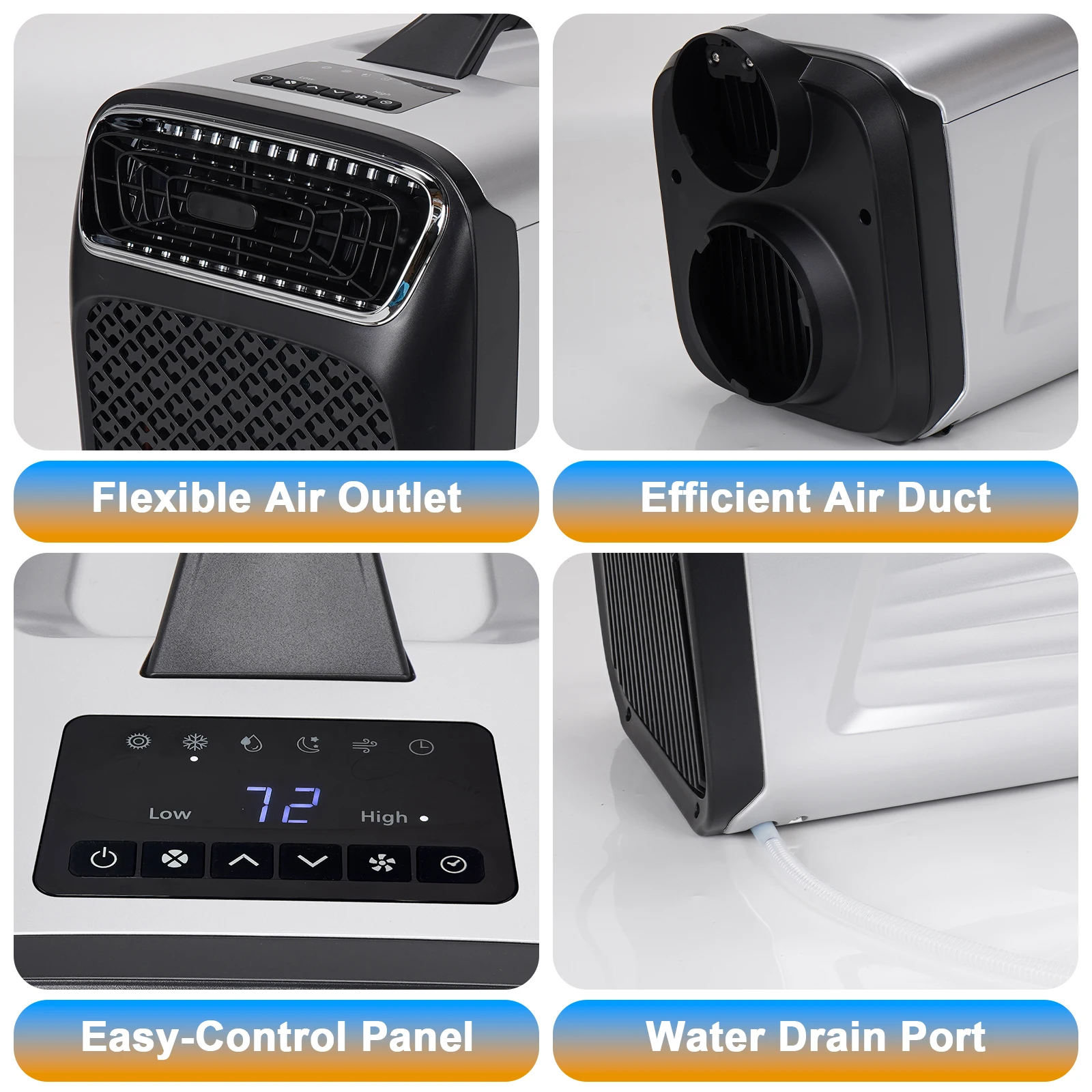 5200BTU Portable Mini Air Conditioner Lightweight Electric Cooling Fan Outdoor Tent Camping Air Cooler Indoor RV Bedroom Personal Cooler - view 5