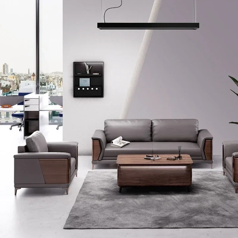 

l Легкий кофейный цвет премиум-класса, удобный сегментированный многофункциональный комбинированный офисный диван, роскошная удобная офисная мебель