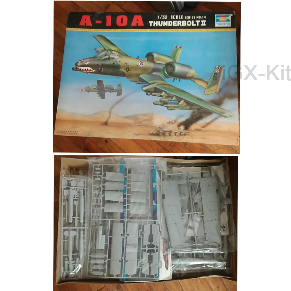 Trumpeter 02214 Масштаб 1:32, США A-10A A10A Thunderbolt II, одноместный истребитель, сборка самолета, пластиковая модель, комплект для сборки