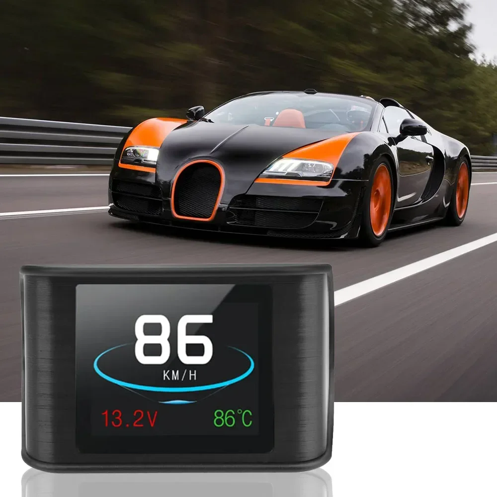 

OBD Smart Digital Meter HUD P10 Multi-function Head Up Display Car Electrics for Car Speedometer Temperature RPM Mileage Guage