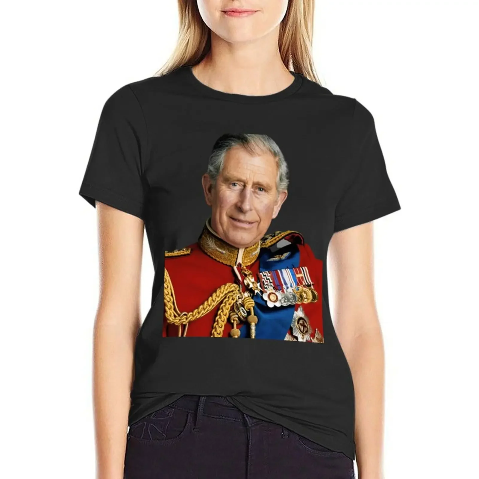 King Charles III / God Save The King T-Shirt graphics vintage clothes kawaii clothes Women's tops