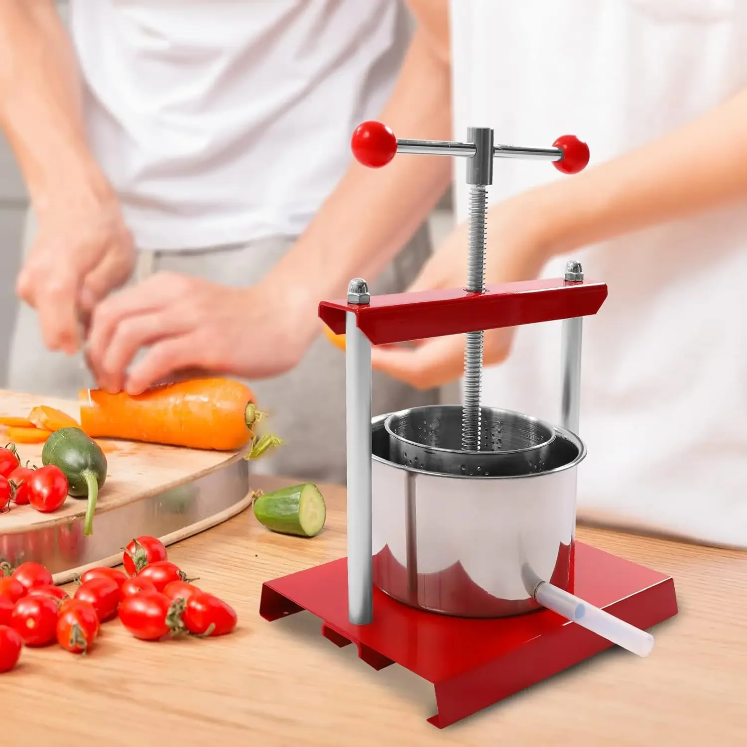 

Cheese Tincture Herb Fruit Wine Manual Press, Fruit Wine Cider Press, Grape Crusher Juice Maker, Juicer Stainless Steel(6L/3L)