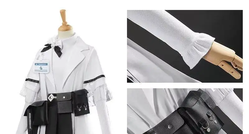 

Arknights Priestess (Doctor) Cosplay Costume White Researcher Uniform Full Set for Women Anime Game Halloween Outfit HCos