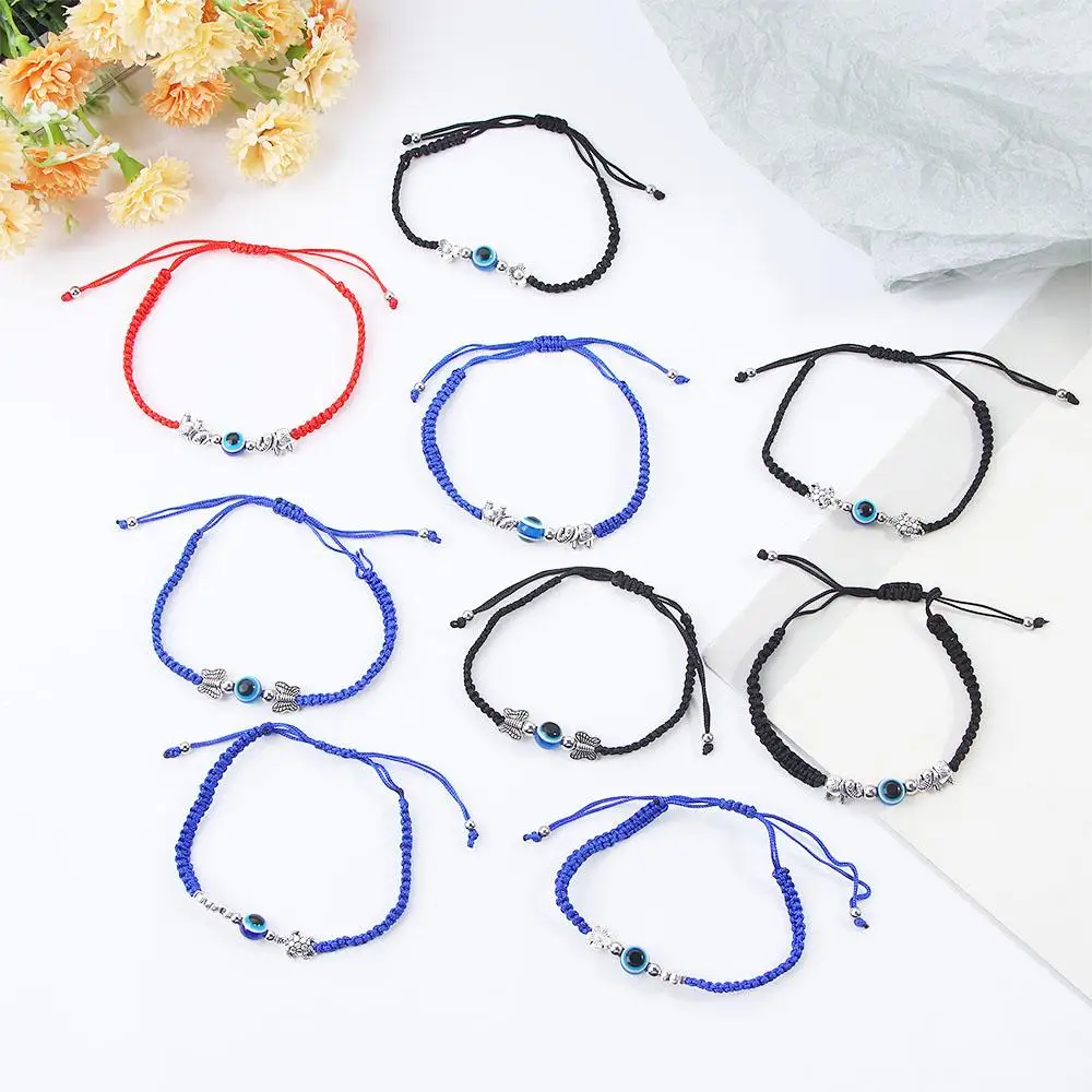 ファッションレトロ亀象織りフラワーレディース魔除けブレスレット幸運ブレスレットハンドロープ