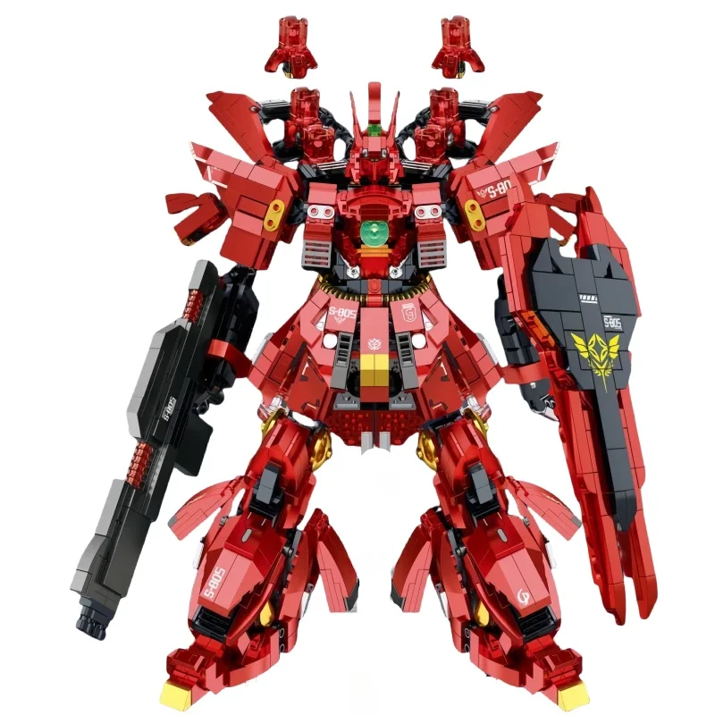 

New Scarlet Warrior Mecha Movable Robot Assembled Puzzle Building Blocks Children Adult Holiday Gift Boy Toy Action Figure