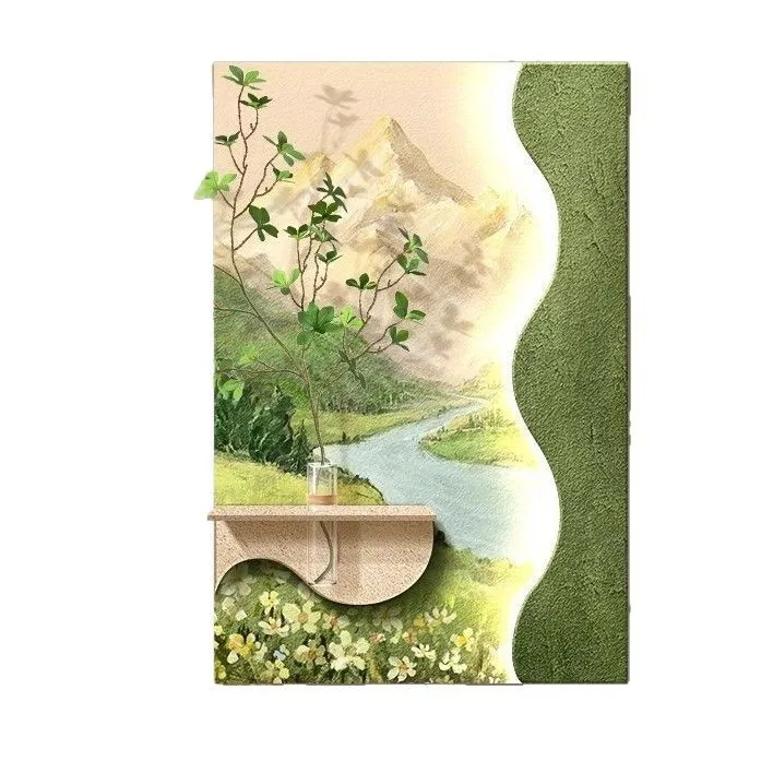 Ричжао Цзиншань скандинавский журнал ветер гостиная декоративная живопись гидропонные зеленые растения диван фон настенная краска