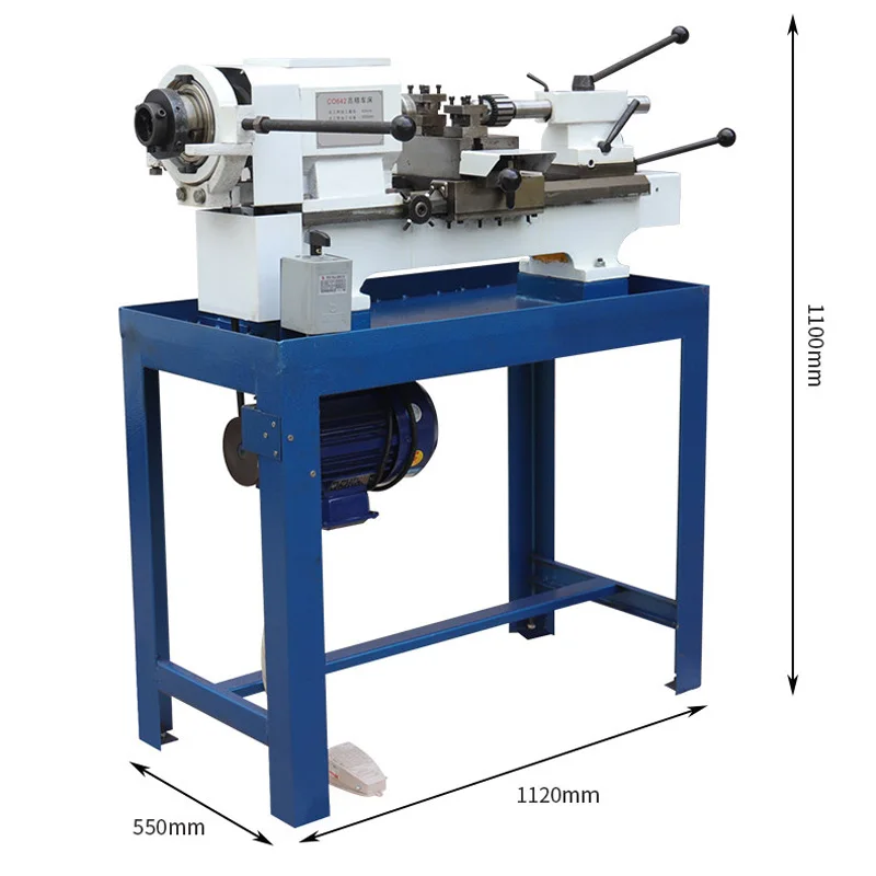 C0632 Compact Instrument Lathe Industrial-Grade Machine Tool Precision Hand-Crank Lathe Bench Lathe High-Power