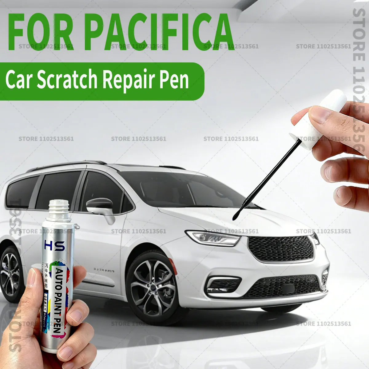 

Карандаш для ремонта краски Chrysler Pacifica, средство для удаления царапин, аксессуары для автомобиля, цвета: серебристый, ярко-белый, океанский синий, серый.