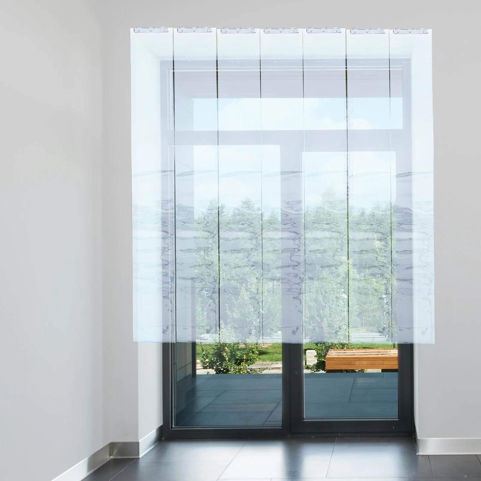 

Clear Strip Door Curtain Wind Resistant Partition for Home Kitchen Dustproof Temperature Isolation Curtain