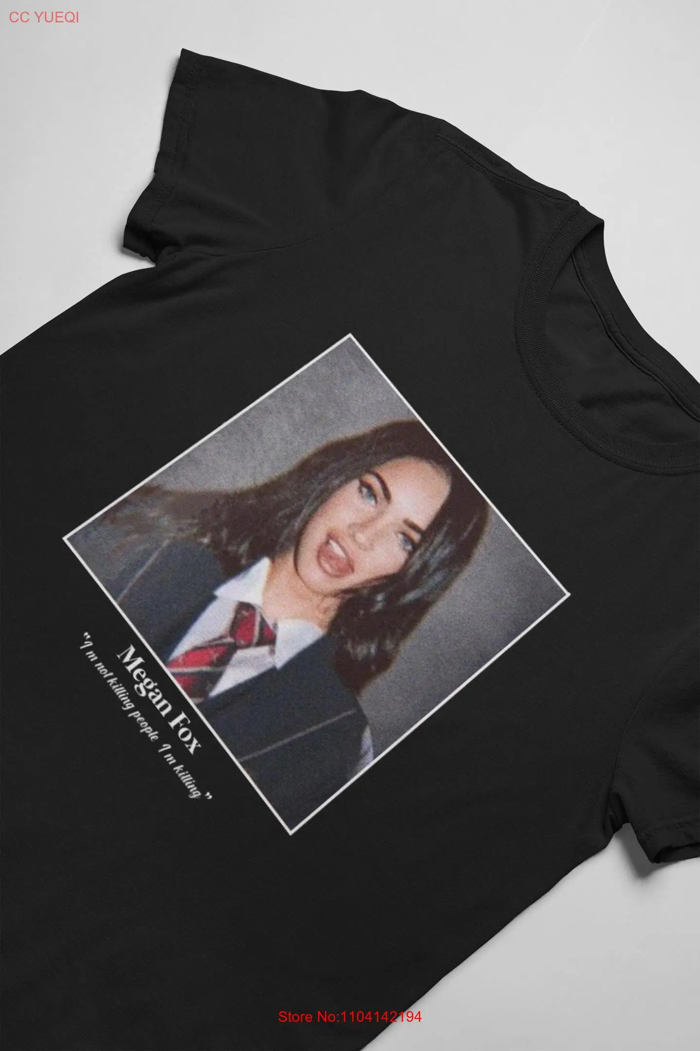 Megan Fox Retro year book photo Denise T Shirt Homage Fan Merch Celebrity 62 long or short sleeves