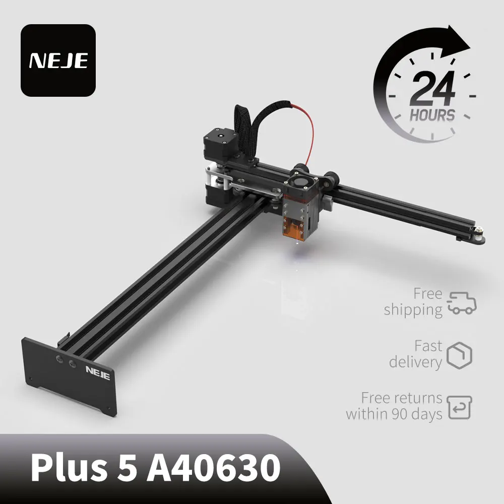 

Лазерный гравировально-резательный станок NEJE 5 Plus, лазерный резак, ЧПУ-фрезер, лазерный гравер по металлу, беспроводное управление по Bluetooth, работа без подключения к сети