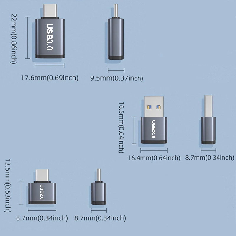 1PCS USB Type C OTG Adapter USB-C Male to USB 3.0 Female Converter For Macbook Xiaomi Samsung USBC OTG Connector