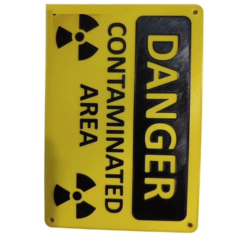 Danger Contaminated Area Nuclear Radiation Sign / Danger - Novelty Sign Easy To Use