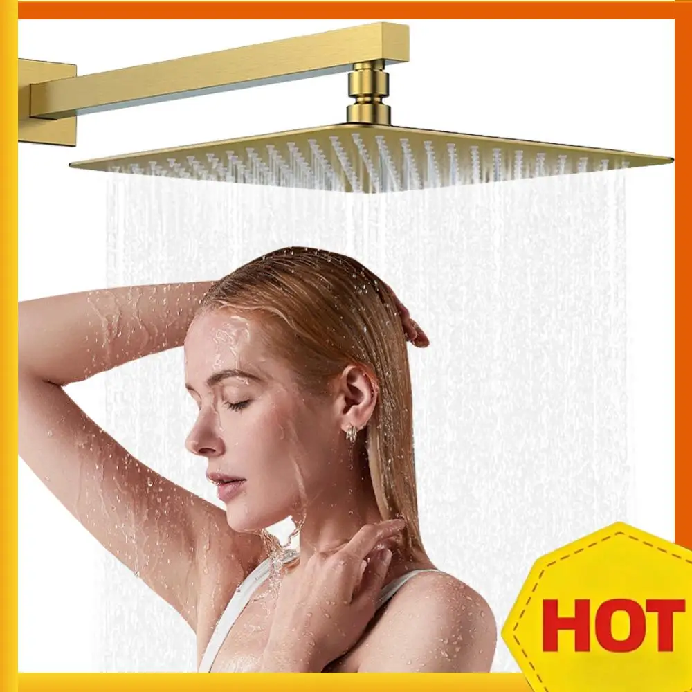 

10-дюймовая ультратонкая душевая лейка с функцией тропического душа и ручным душем, полностью медная, квадратная, для домашней ванной комнаты