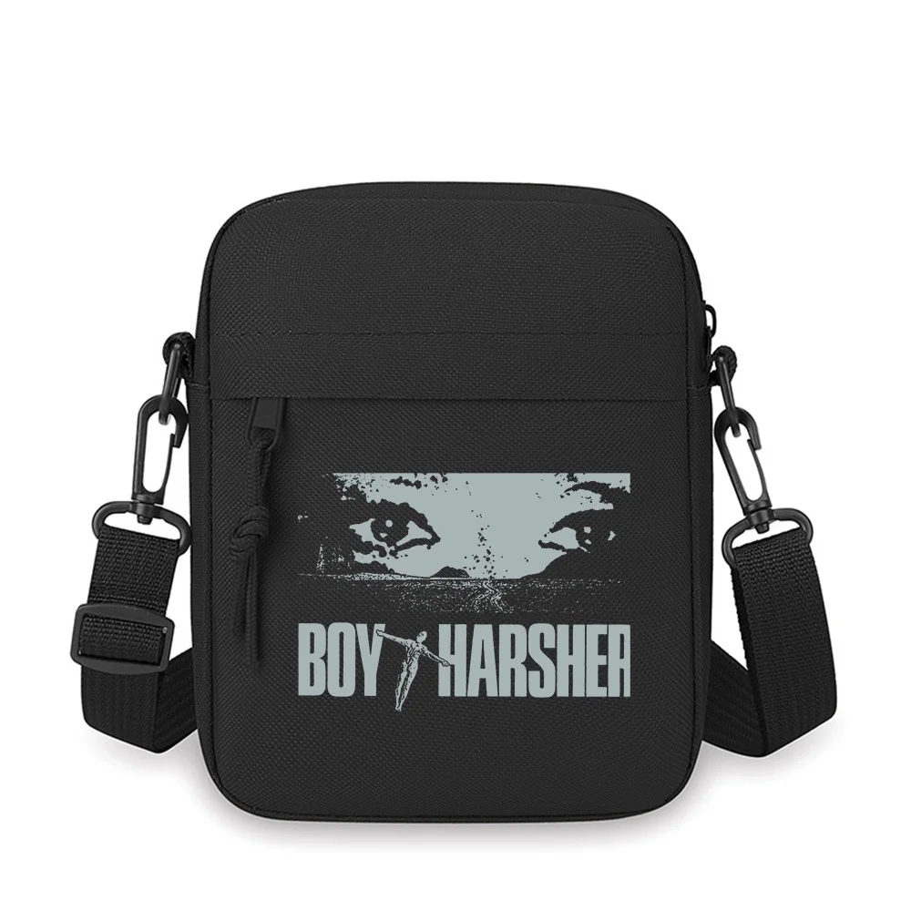 

Eyes horizon figure typography black grey Men Crossbody Bag Single Shoulder Women Cartoon Anime Film Printing Design Unisex