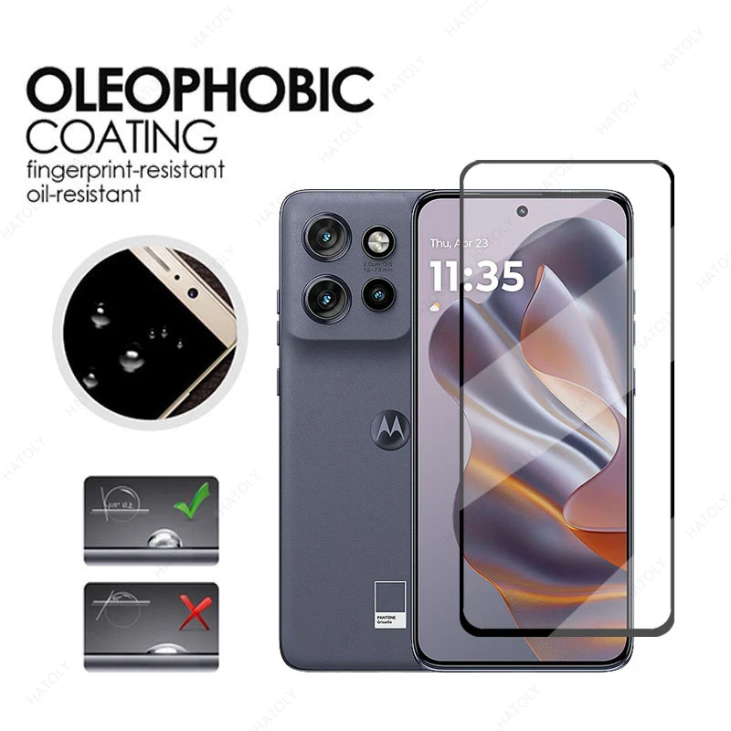 Tempered Glass For Motorola Edge 50 Neo 5G Black Edge Protective Film For Motorola Moto S50 5G Screen Protector Camera Protector