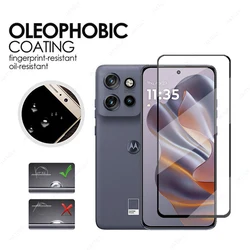 Tempered Glass For Motorola Edge 50 Neo 5G Black Edge Protective Film For Motorola Moto S50 5G Screen Protector Camera Protector