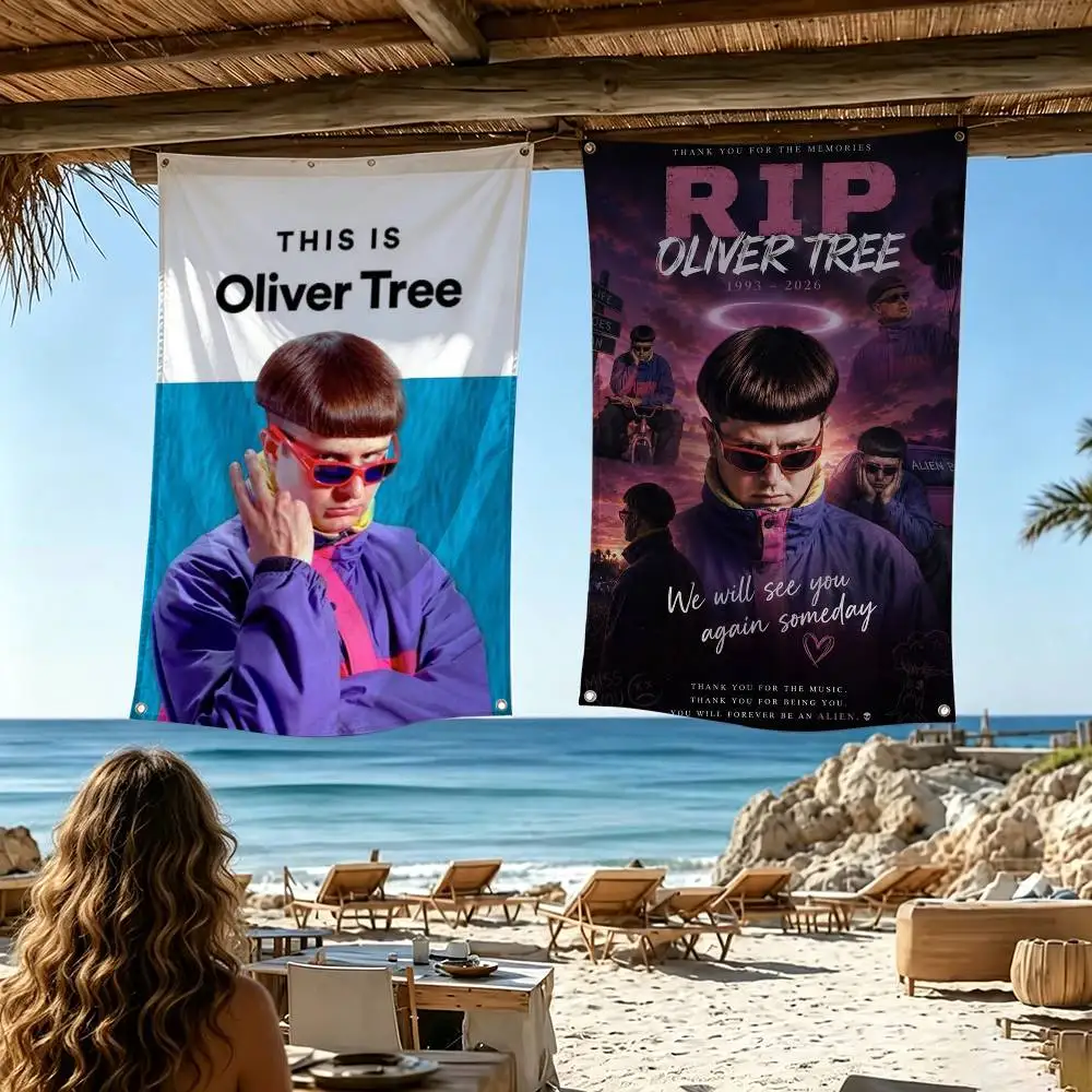 Hot Singer O-Oliver Tree  Flags for Bedrooms Home Decor Items Outdoor Decors Garage Decoration Flaga