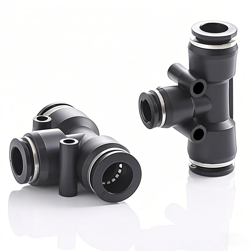 PEG Tee 6mm Quick Connect Fitting 4mm Air Pump 16mm Accessories Stainless Steel 12mm T Type 10mm Ferrule 14mm