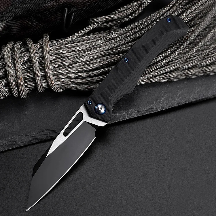 

Portable Folding D2 Steel High Hardness G10 Handle Outdoor EDC Multi-function Field Survival Household Fruit Knife Tool