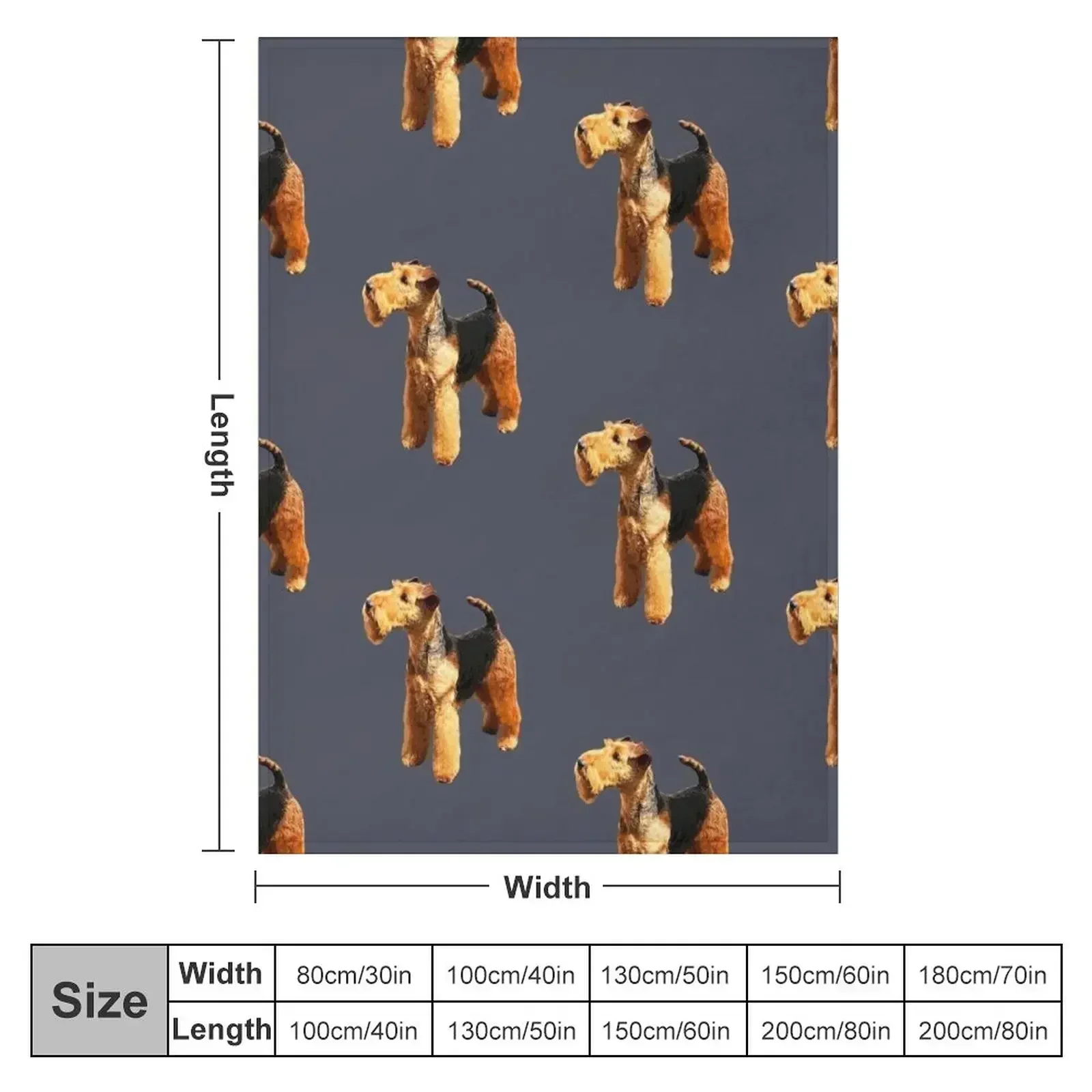 Welsh Terrier Beautiful Dog Throw Blanket couch cozy soft plush fuzzy picnic outdoor blanket