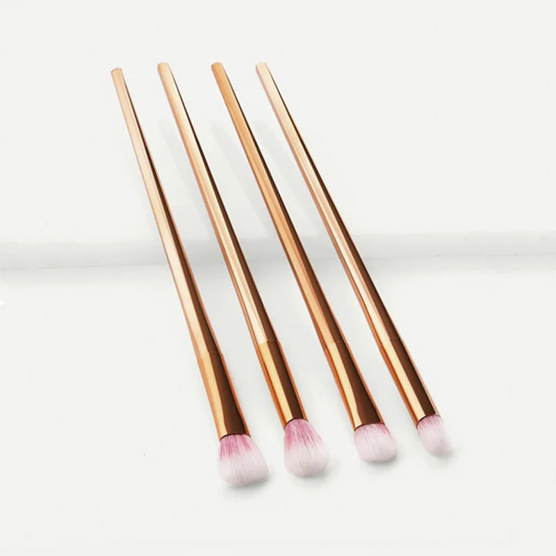 

New4Rose Gold Eyeshadow Brush Set Plastic Handle Eye Portable Makeup