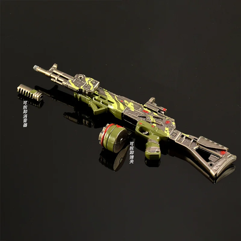 19 cm Arena Breakout AEK Spielzeugpistole Modell Militärisches taktisches Thema Metallornamente Handwerk Sammlungen Spielperipheriegeräte Geschenke