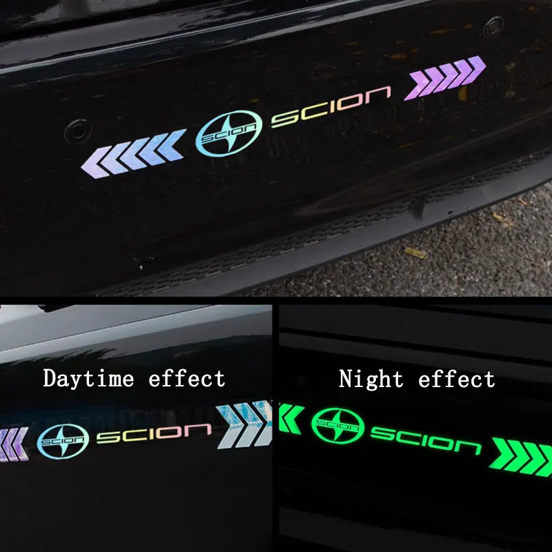 Car Trunk Tail Night Safety Warning Reflective Stickers For Toyota scion XA XB XD IQ TC Car Accessories Lighting Luminous Tapes