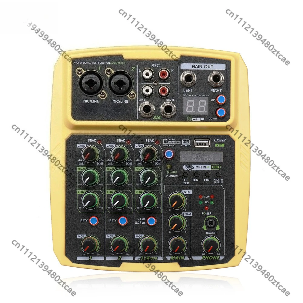 Mixer Outdoor Conference Audio USB Bluetooth Reverb Audio Processor Karaoke Live with Sound Card