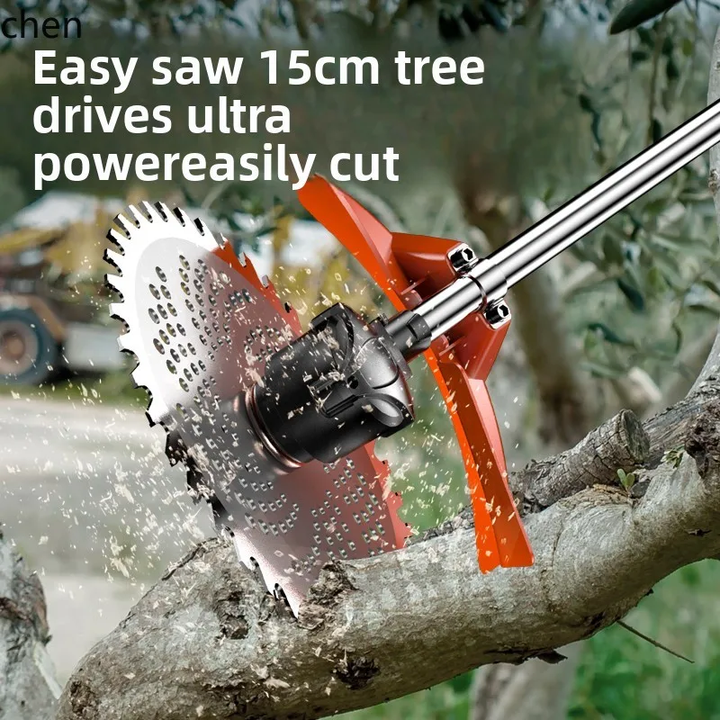 HTT electric lawn mower rechargeable high-power weeding artifact backpack multi-functional small agricultural lawn mower