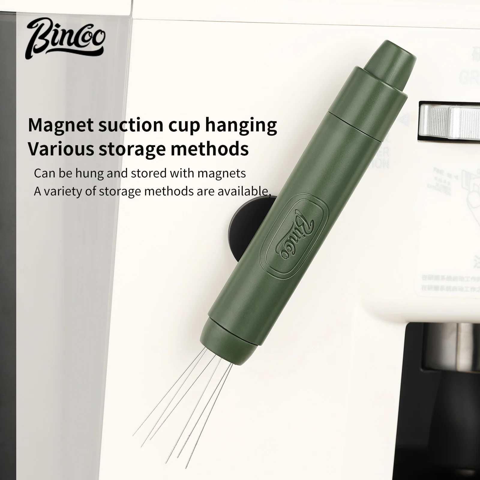 Bincoo Professional Espresso Distribution Needle Magnetic Telescopic Stainless Steel Clump Breaker Perfect for Stirring view 2