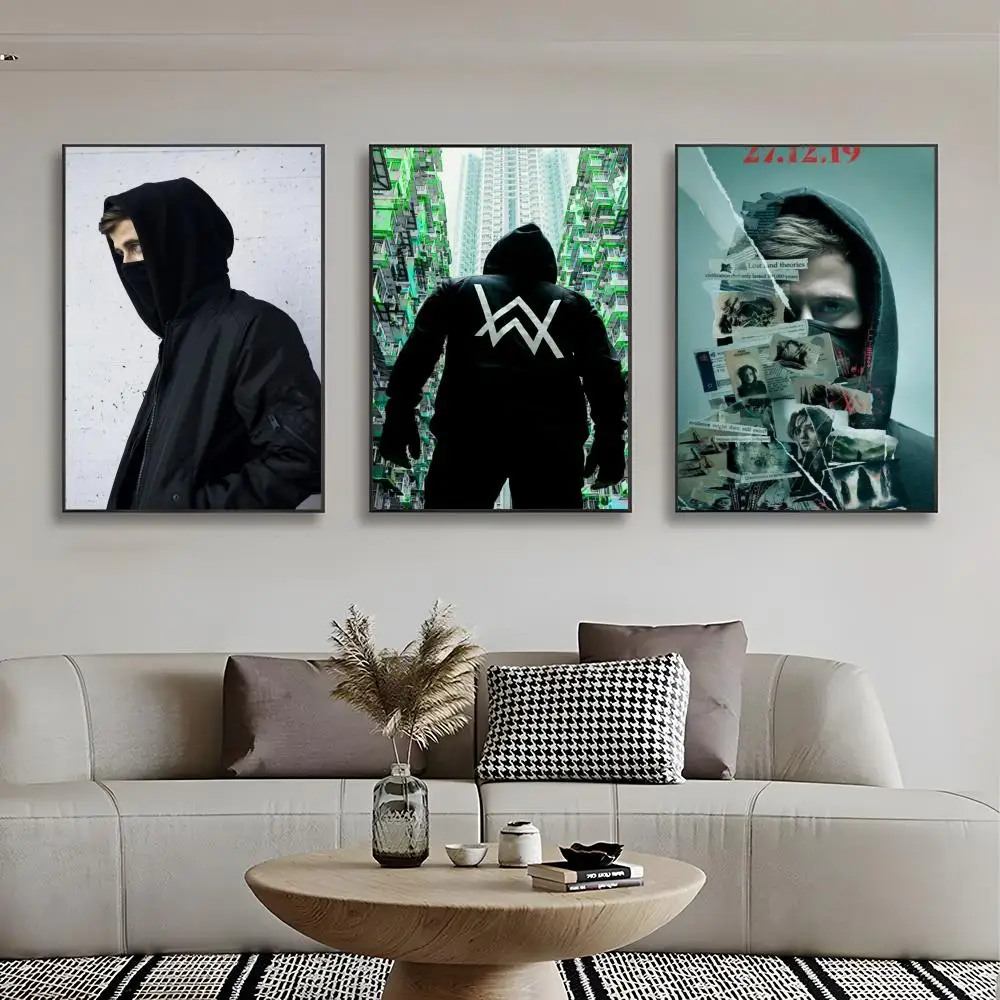 DJ Edm Rave Dj Alan Walker Poster Wall Art Print Poster Decorative Mural Home Decor Gift Unframed