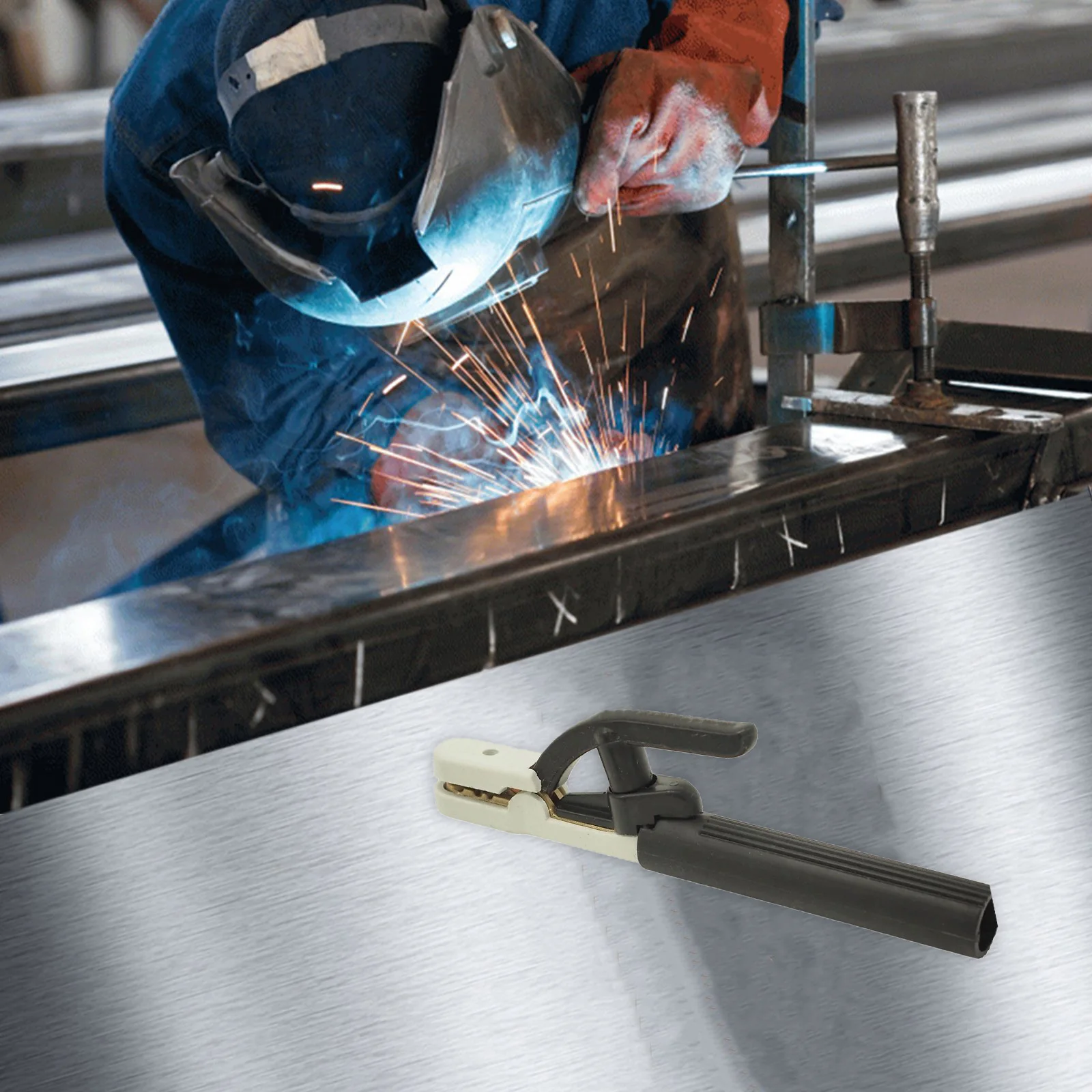 500A Electrode Clamp Designed for Metal Fabrication Shops Requiring Repeatable Clamping Performance and Safety