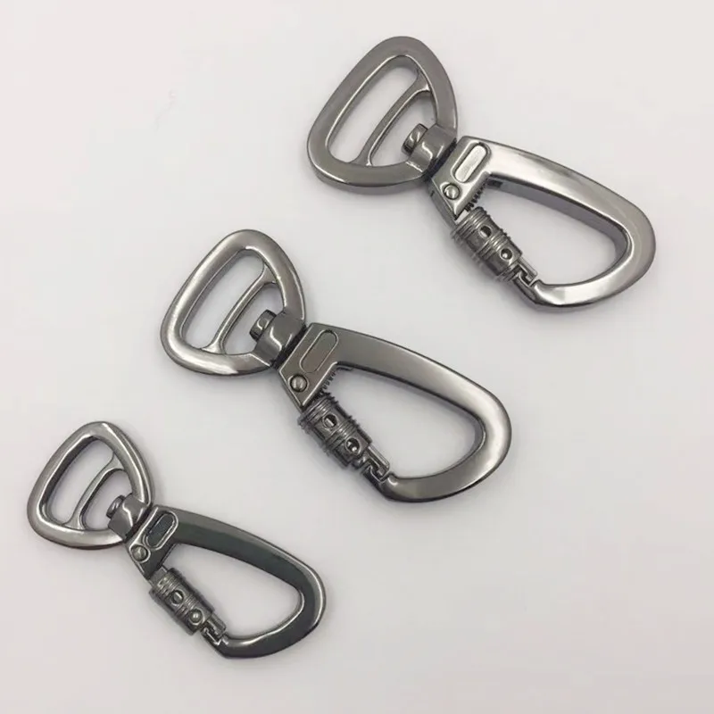 1pcs Dog swivel clasp lobster claws thick hooks Can Be Locked clasp hand accessories hand bag metal hook hanger Carabiner Pet Le