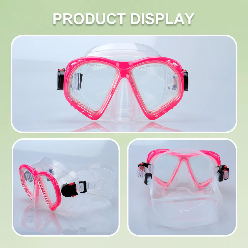 Snorkel Diving Mask Swimming Goggles Scuba Diving Mask Silicone Skirt Tempered Glass Diving Goggles for Adult Swim Glasses