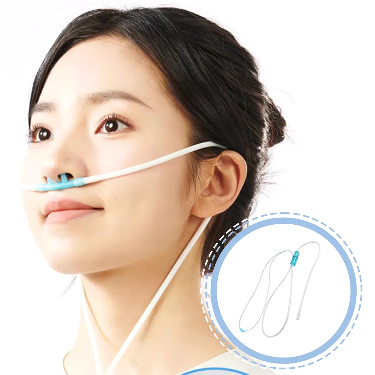 ! HOT Oxygen Tube, Made of Elastic Silicone Material, Nasal Oxygen Cannula,Not Easy to Deform and Crack, Easy to Use and Clean