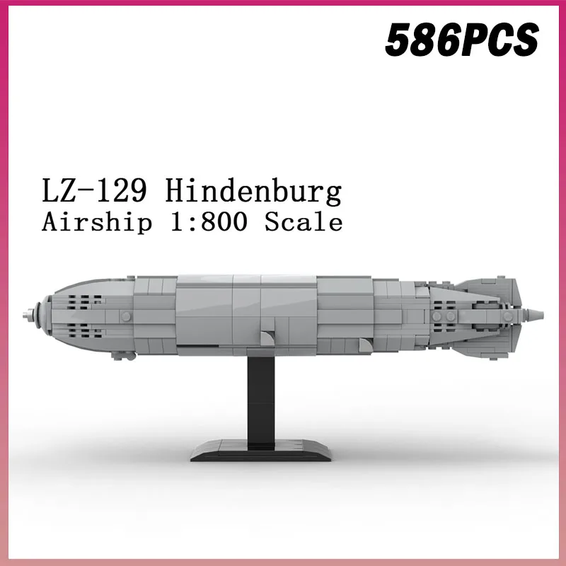 

586PCS NEW LZ-129 Hindenburg Airship Model MOC Building Blocks Bricks Creative Assembly Toy Adult Kids Gift Desktop Decoration