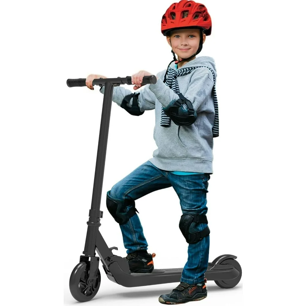 Electric Scooter for Kids Ages 4-10, Up to 6.2Mph & 80 Min Ride Time, Kids Power Scooter with Adjustable Height