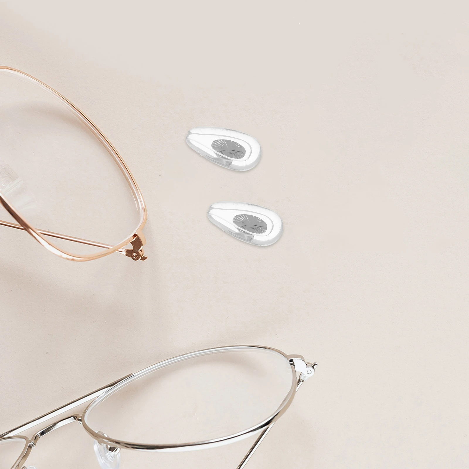 6 أزواج من وسائد الأنف المصنوعة من السيليكون المعدني الذهبي، وسائد أنف بديلة ناعمة مضادة للانزلاق، نظارات مريحة