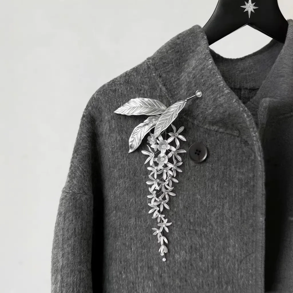 

Wisteria flower vine fringed brooch high-end female luxury temperament exquisite brooch with coat pin